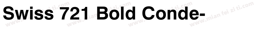Swiss 721 Bold Conde字体转换